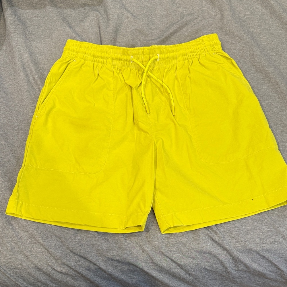 Boys SZ 14 JCREW CREWCUTS Bright Yellow Drawstring Shorts